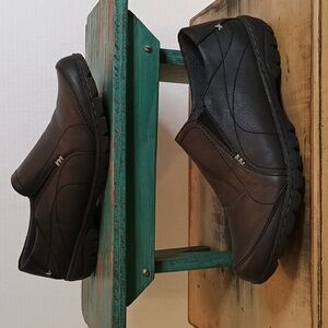 Women's DrScholl's Hadley Slip On Loafer Black Faux Leather Shoes Size 6.5